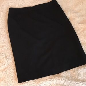 Black stretch pencil skirt